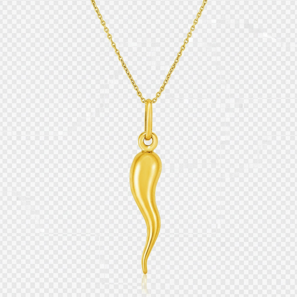 14k Yellow Gold Pendant with Polished Abstract Swirl