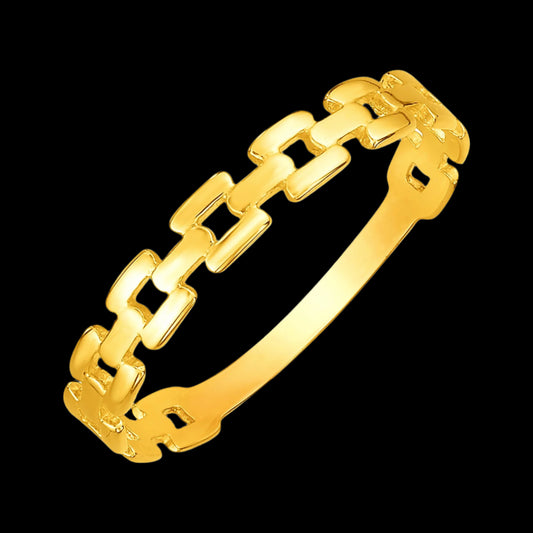 14k Yellow Gold Chain Link Ring(1.50 mm)