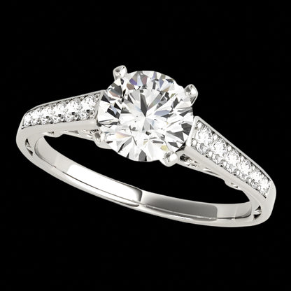 14k White Gold Cathedral Design Diamond Engagement Ring (1 1/4 cttw)