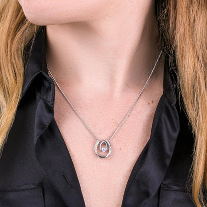 Zircon love necklace