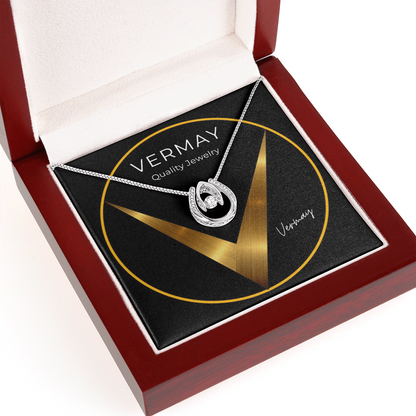 Zircon love necklace